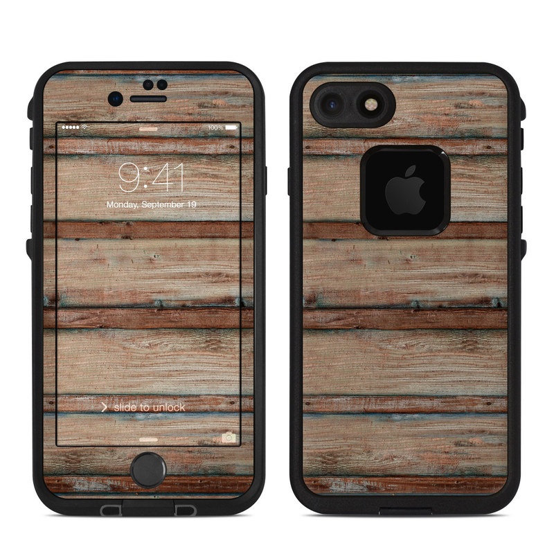 Lifeproof iPhone 7 Fre Case Skin - Boardwalk Wood (Image 1)