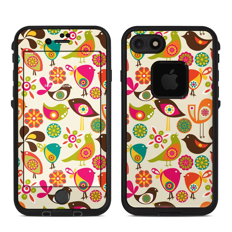 Lifeproof iPhone 7 Fre Case Skin - Bird Flowers (Image 1)