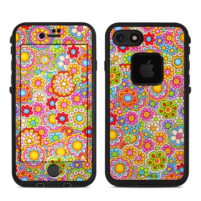 Lifeproof iPhone 7 Fre Case Skin - Bright Ditzy (Image 1)