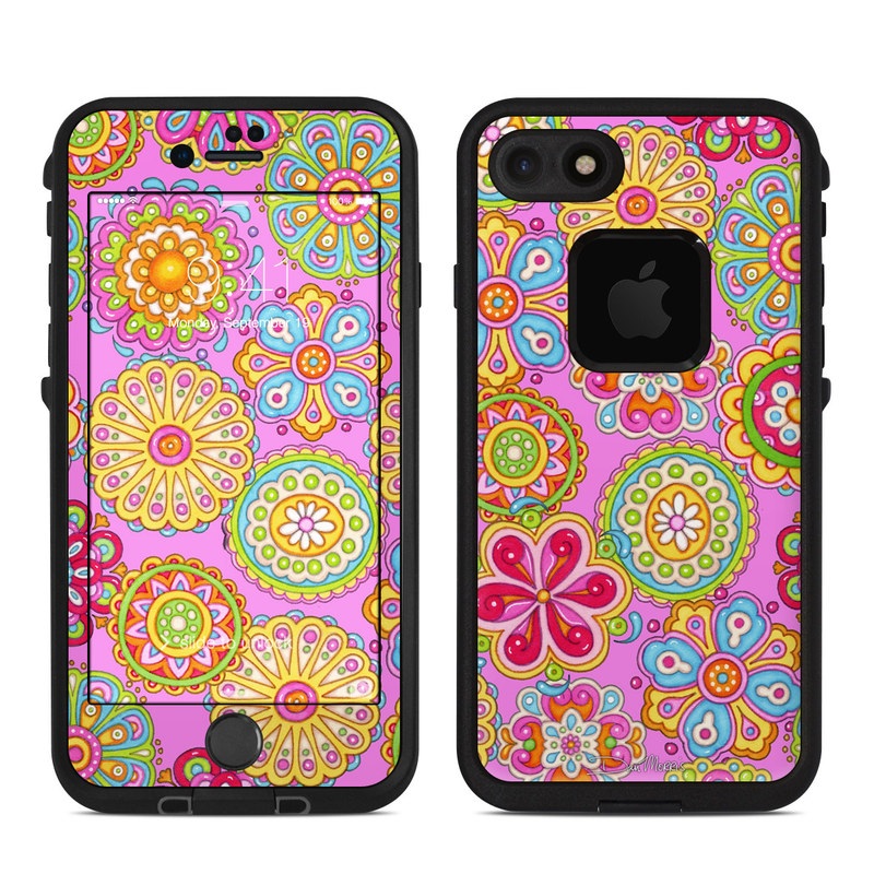 Lifeproof iPhone 7 Fre Case Skin - Bright Flowers (Image 1)