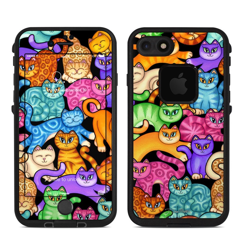 Lifeproof iPhone 7 Fre Case Skin - Colorful Kittens (Image 1)