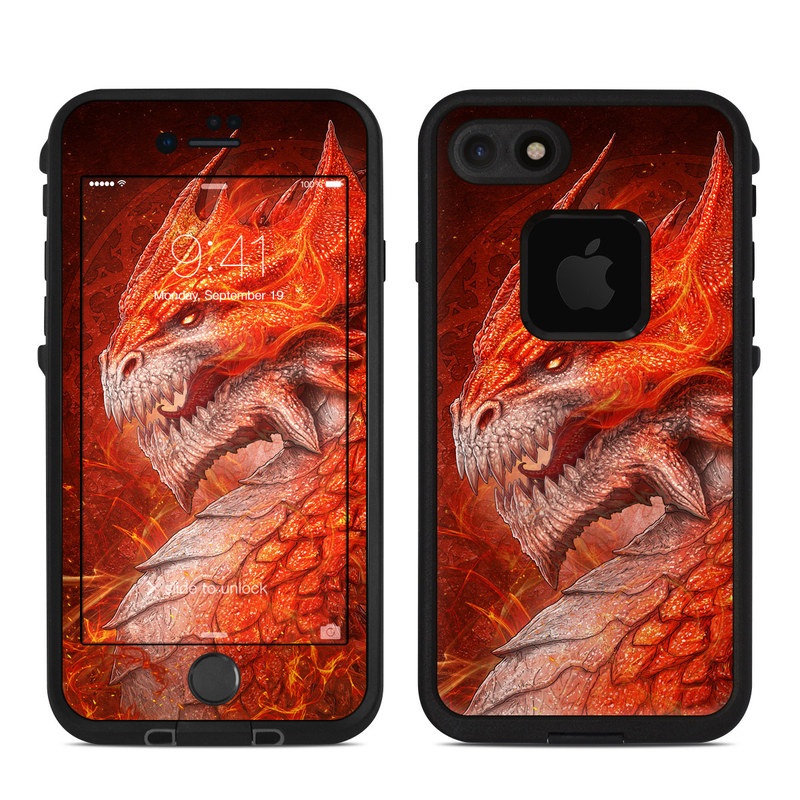 Lifeproof iPhone 7 Fre Case Skin - Flame Dragon (Image 1)