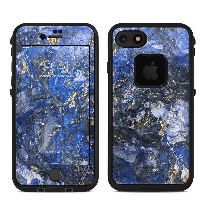 Lifeproof iPhone 7 Fre Case Skin - Gilded Ocean Marble (Image 1)