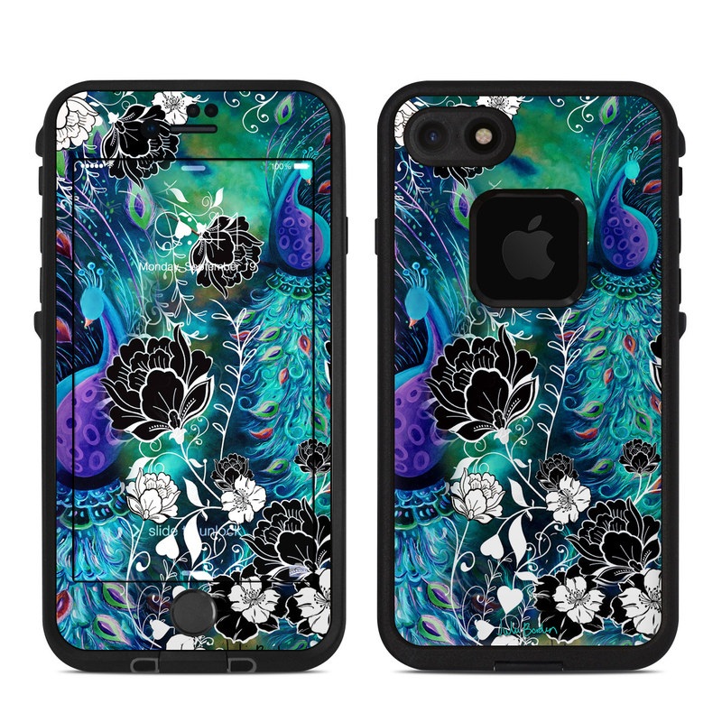 Lifeproof iPhone 7 Fre Case Skin - Peacock Garden (Image 1)