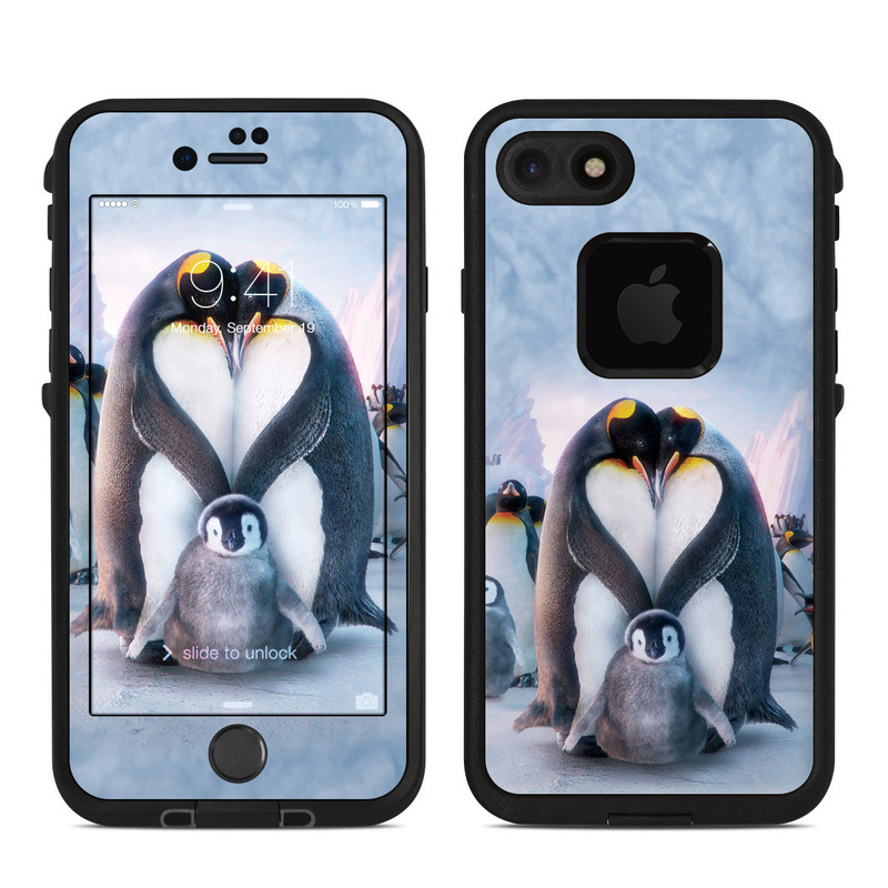 Lifeproof iPhone 7 Fre Case Skin - Penguin Heart (Image 1)