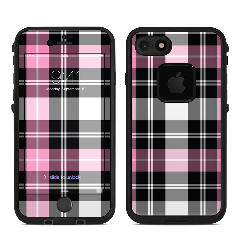 Lifeproof iPhone 7 Fre Case Skin - Pink Plaid (Image 1)