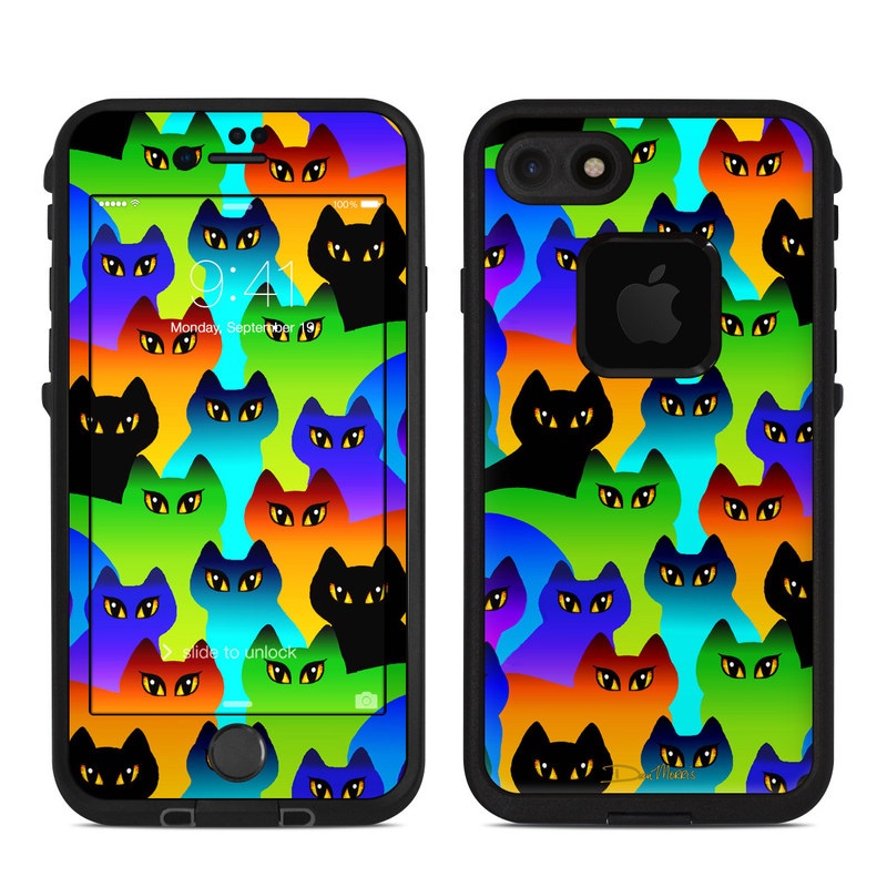 Lifeproof iPhone 7 Fre Case Skin - Rainbow Cats (Image 1)