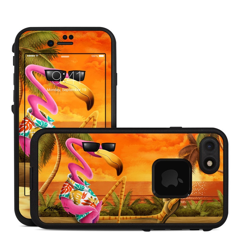 Lifeproof iPhone 7 Fre Case Skin - Sunset Flamingo (Image 1)