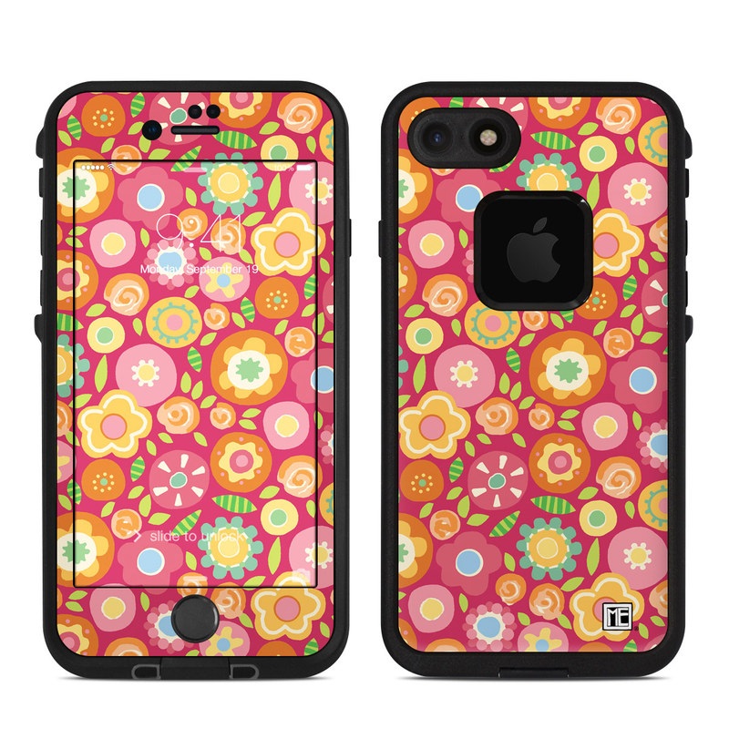 Lifeproof iPhone 7 Fre Case Skin - Flowers Squished (Image 1)