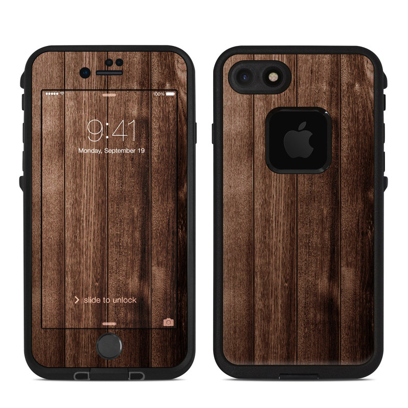 Lifeproof iPhone 7 Fre Case Skin - Stained Wood (Image 1)