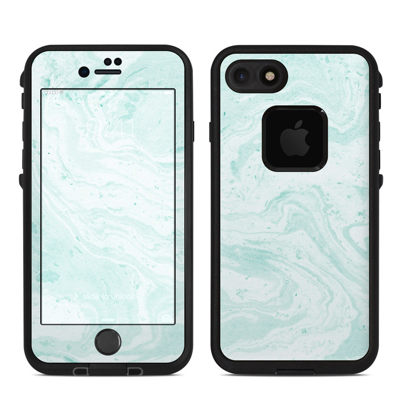 Lifeproof iPhone 7 Fre Case Skin - Winter Green Marble (Image 1)