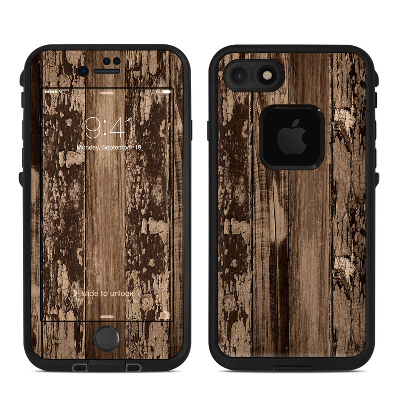 Lifeproof iPhone 7 Fre Case Skin - Weathered Wood (Image 1)