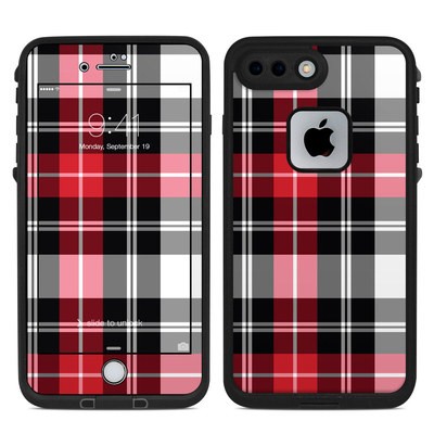 Lifeproof iPhone 7 Plus Fre Case Skin - Red Plaid