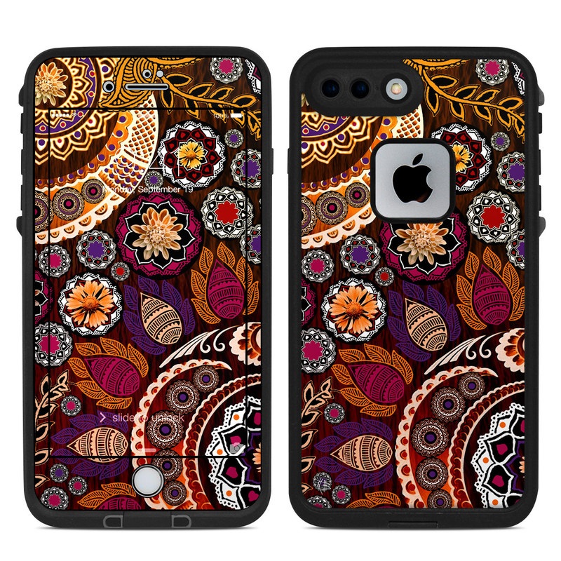 Lifeproof iPhone 7 Plus Fre Case Skin - Autumn Mehndi (Image 1)
