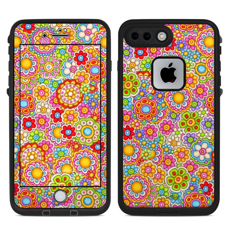 Lifeproof iPhone 7 Plus Fre Case Skin - Bright Ditzy (Image 1)