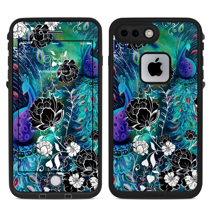 Lifeproof iPhone 7 Plus Fre Case Skin - Peacock Garden (Image 1)