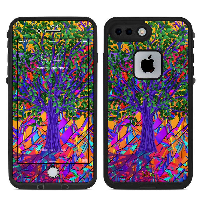 Lifeproof iPhone 7-8 Plus Fre Case Skin - Stained Glass Tree (Image 1)