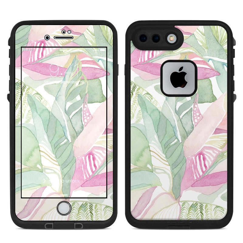 Lifeproof iPhone 7-8 Plus Fre Case Skin - Tropical Leaves (Image 1)