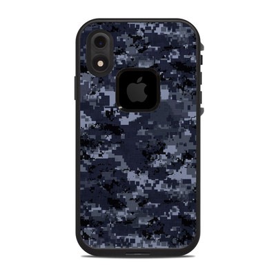 Lifeproof iPhone XR Fre Case Skin - Digital Navy Camo