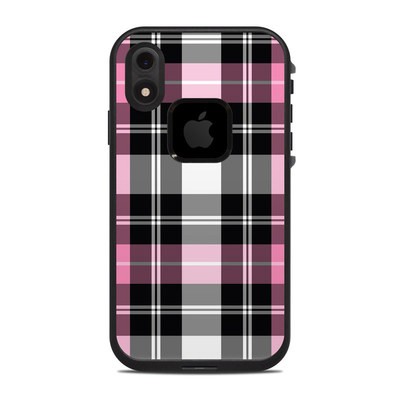 Lifeproof iPhone XR Fre Case Skin - Pink Plaid