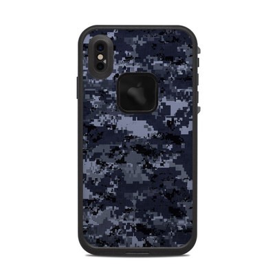 Lifeproof iPhone XS Max Fre Case Skin - Digital Navy Camo