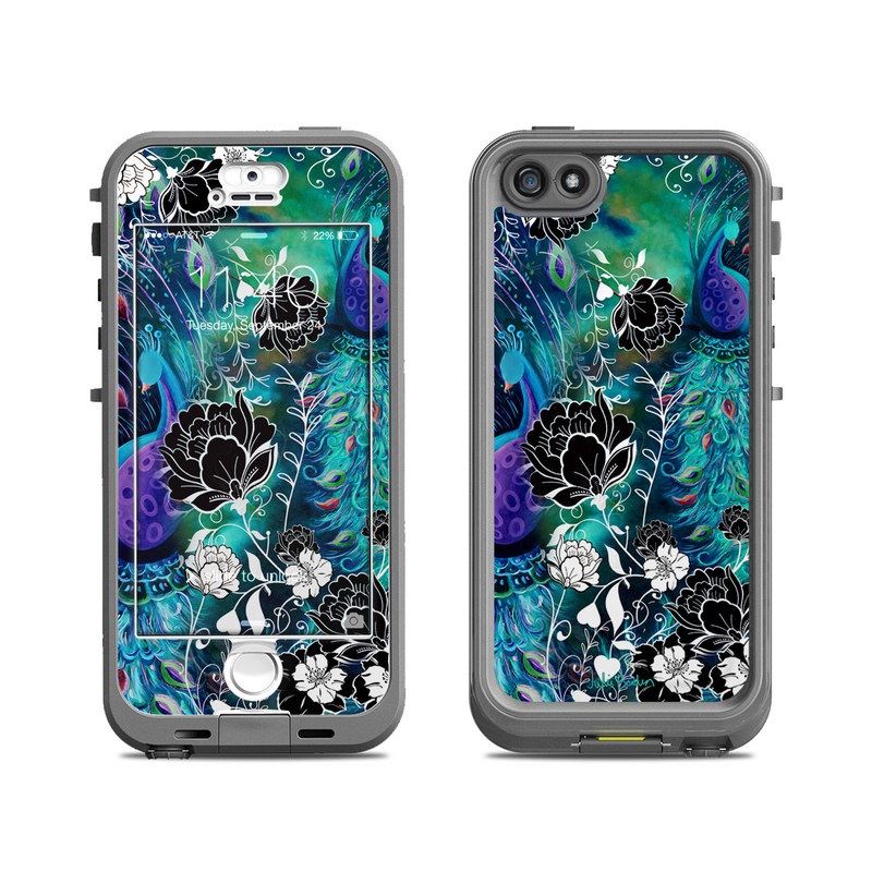 Lifeproof iPhone 5S Nuud Case Skin - Peacock Garden (Image 1)