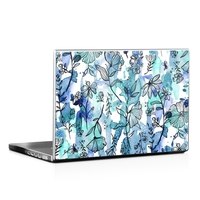 Laptop Skin - Blue Ink Floral (Image 1)