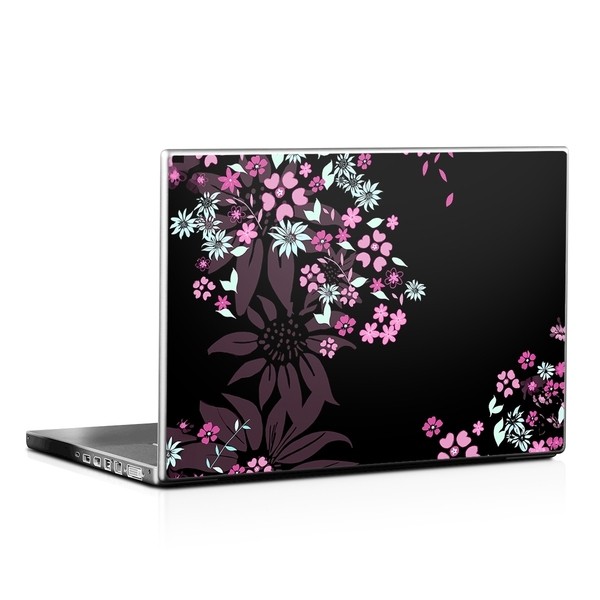 Laptop Skin - Dark Flowers