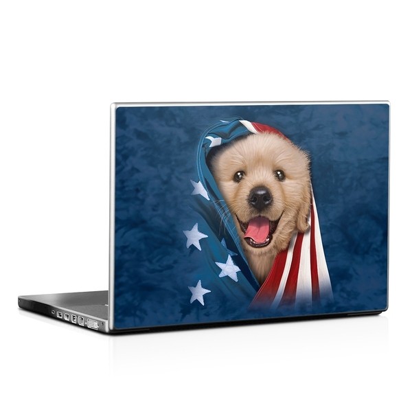 Laptop Skin - Patriotic Retriever