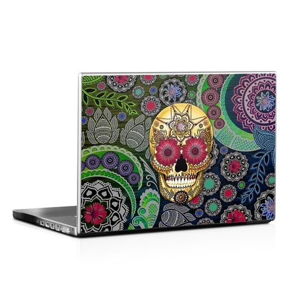 Laptop Skin - Sugar Skull Paisley