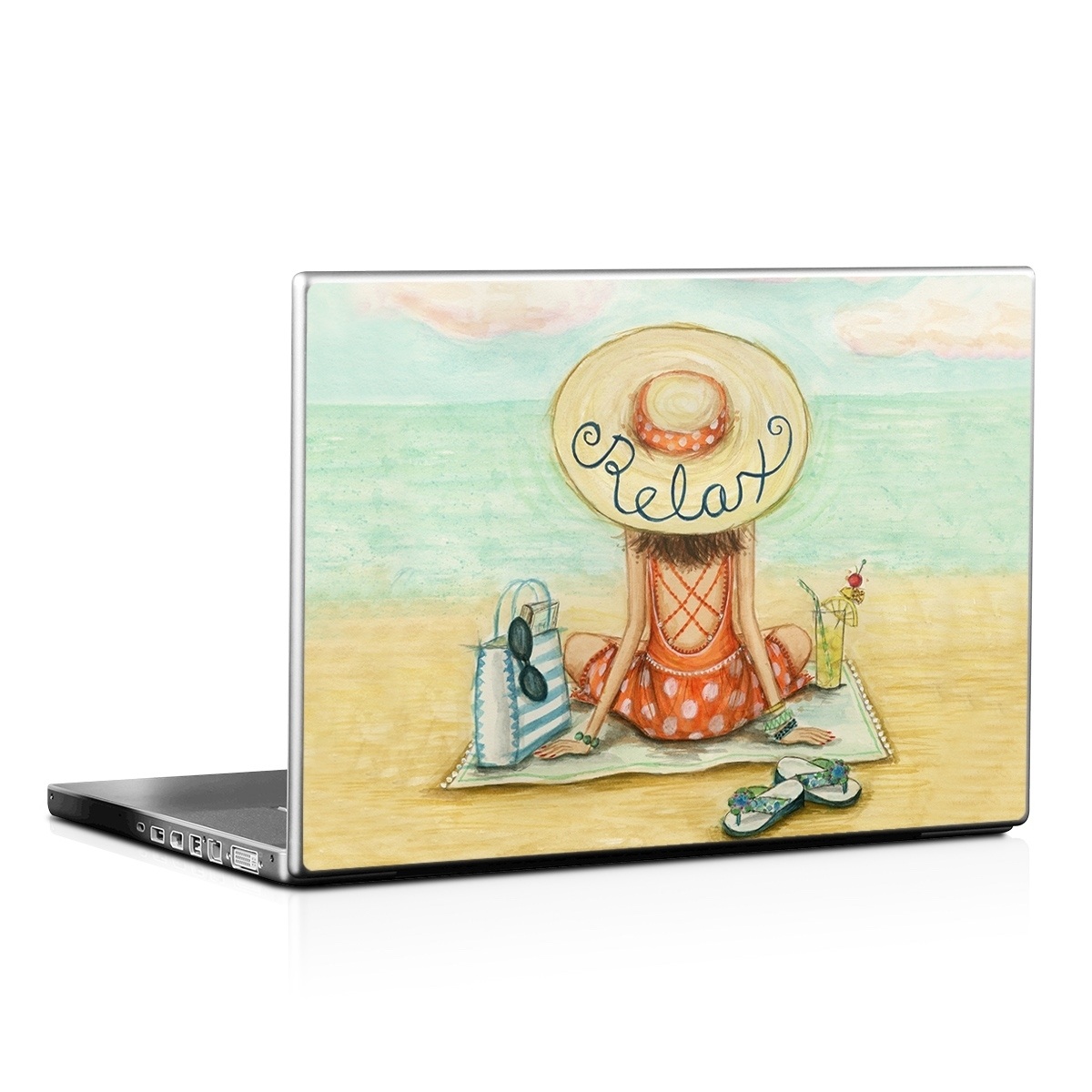 Laptop Skin - Relaxing on Beach (Image 1)