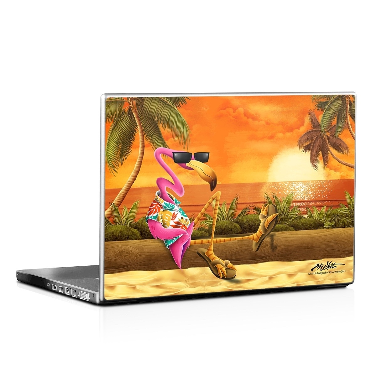 Laptop Skin - Sunset Flamingo (Image 1)