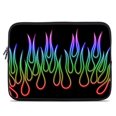 Laptop Sleeve - Rainbow Neon Flames
