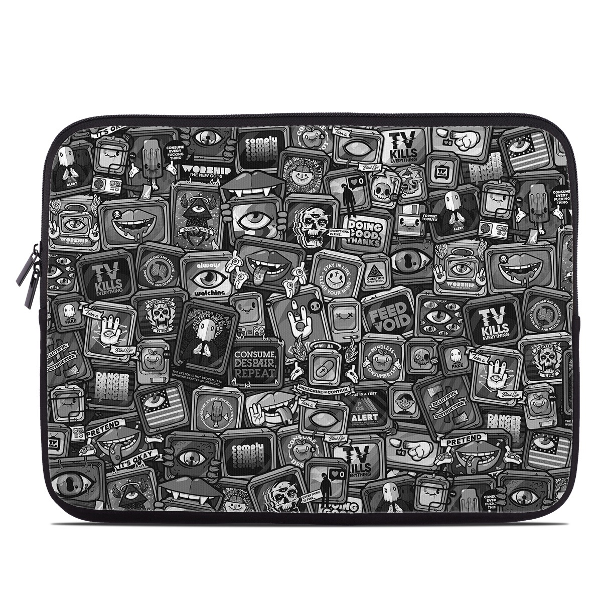Laptop Sleeve - Distraction Tactic B&W (Image 1)