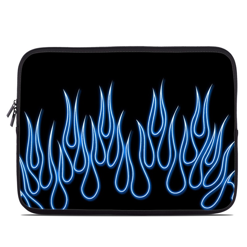 Laptop Sleeve - Blue Neon Flames (Image 1)