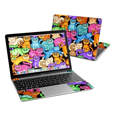MacBook 12in Skin - Colorful Kittens