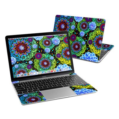 MacBook 12in Skin - Funky Floratopia