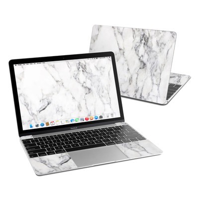 MacBook 12in Skin - White Marble