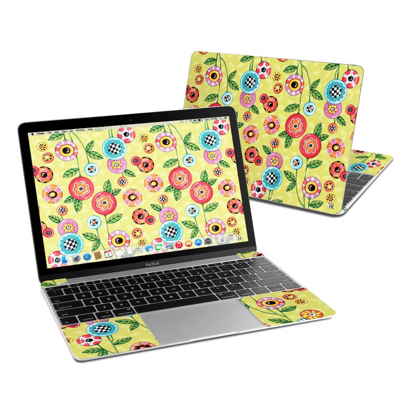MacBook 12in Skin - Button Flowers (Image 1)