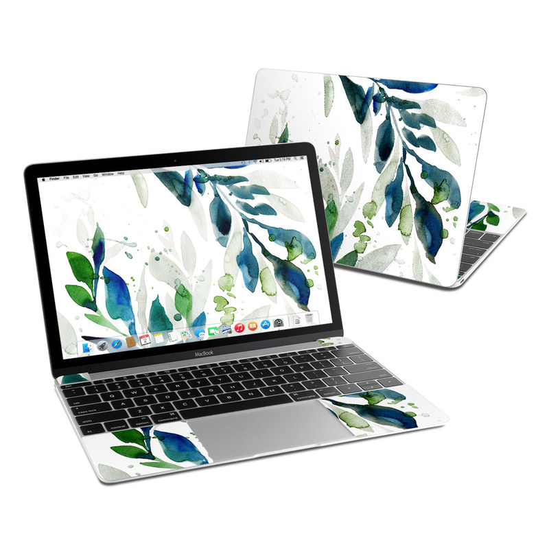 MacBook 12in Skin - Floating Leaves (Image 1)