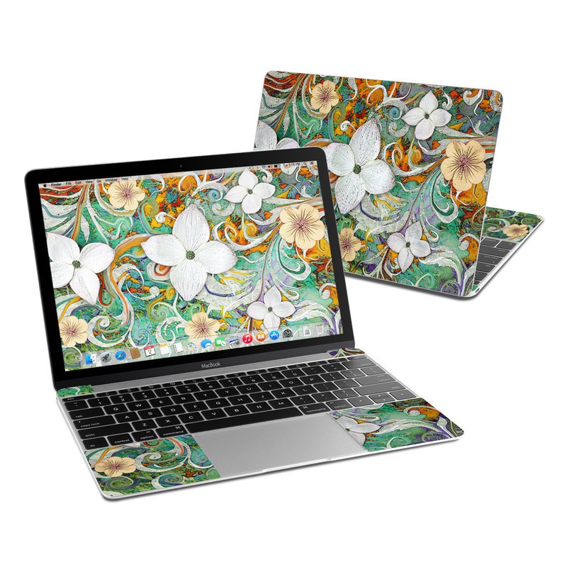 MacBook 12in Skin - Sangria Flora (Image 1)