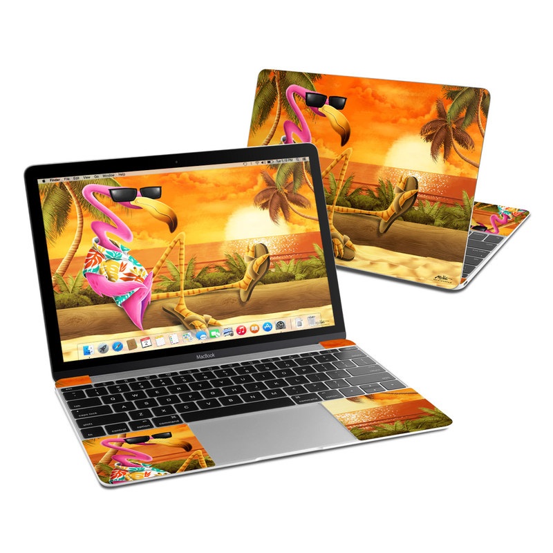 MacBook 12in Skin - Sunset Flamingo (Image 1)