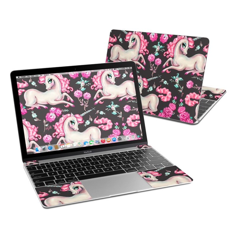 MacBook 12in Skin - Unicorns and Roses (Image 1)