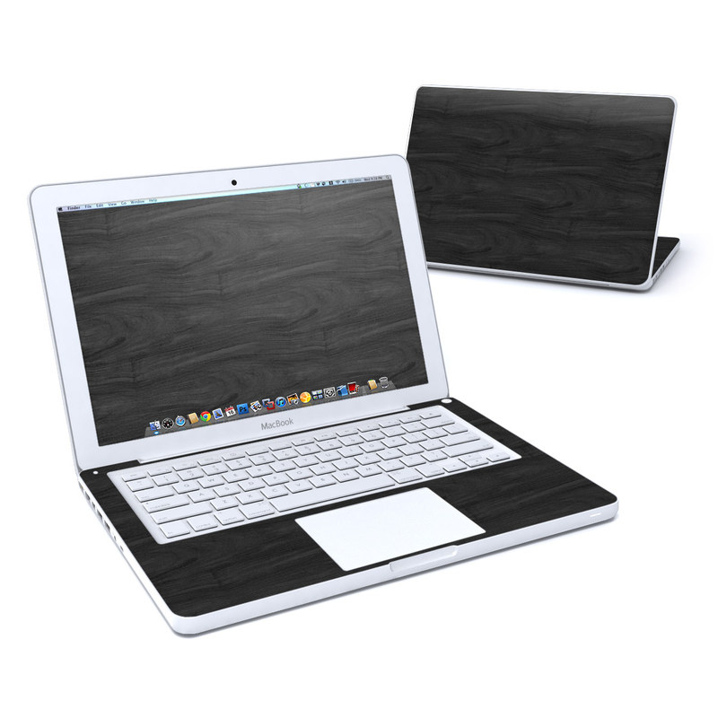 MacBook 13in Skin - Black Woodgrain (Image 1)