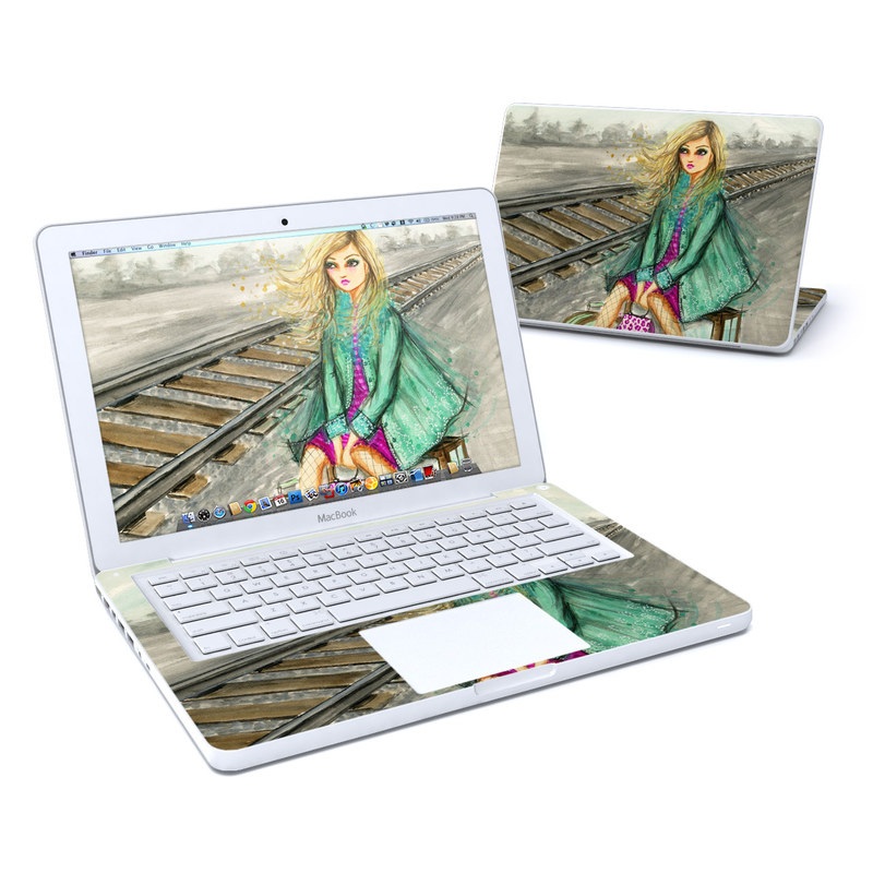 MacBook 13in Skin - Lulu Waiting by the Train Tracks (Image 1)