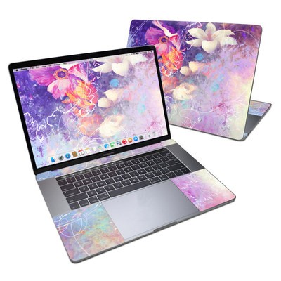 MacBook Pro 15in (2016) Skin - Sketch Flowers Lily