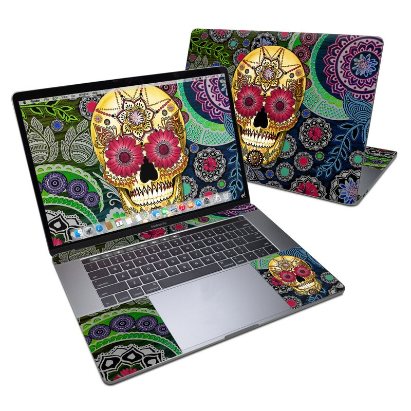 MacBook Pro 15in (2016) Skin - Sugar Skull Paisley (Image 1)