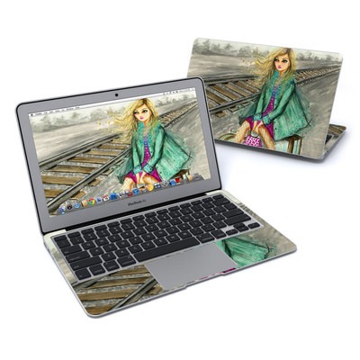 MacBook Air 11in Skin - Lulu Waiting by the Train Tracks