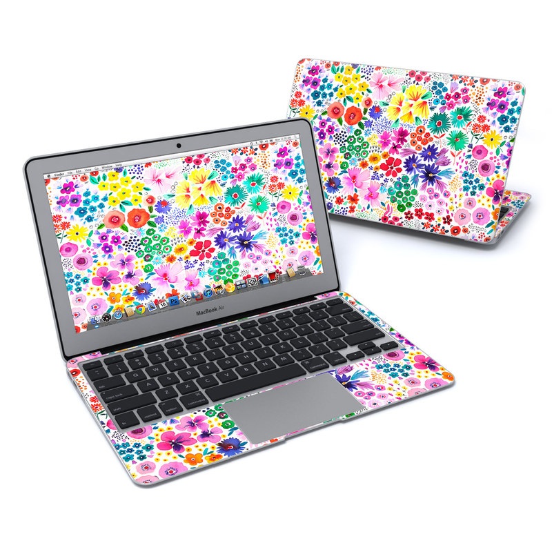 MacBook Air 11in Skin - Artful Little Flowers (Image 1)