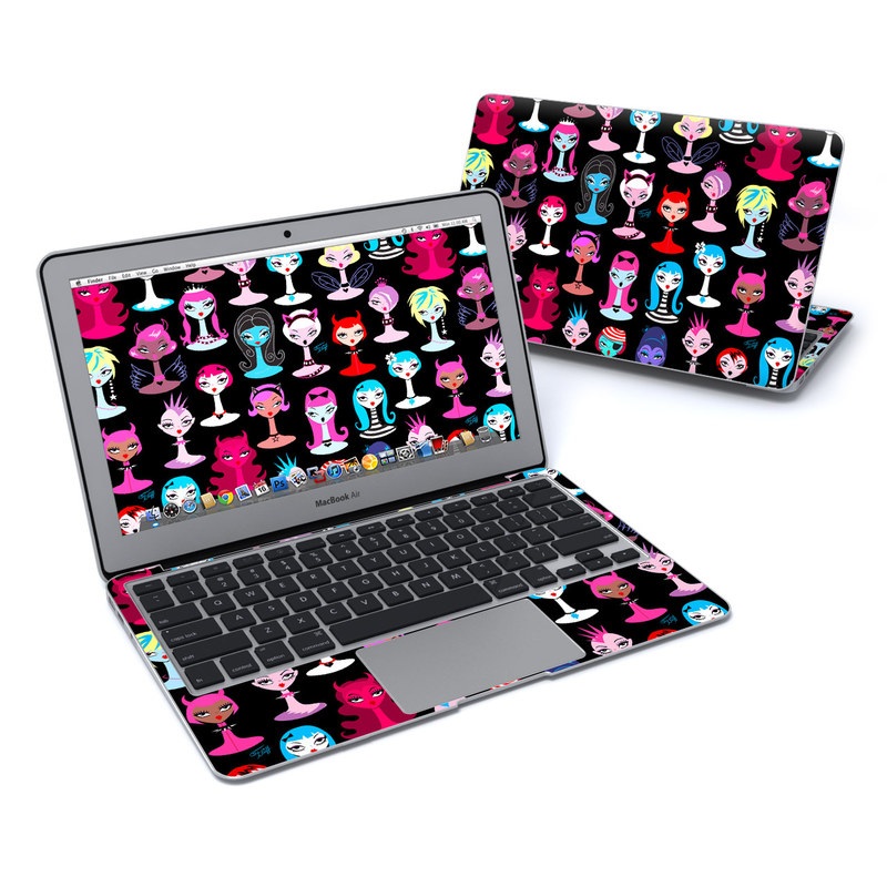 MacBook Air 11in Skin - Punky Goth Dollies (Image 1)